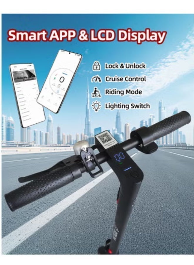 bolin One-Click Folding Seven-Color Illuminated Electric Scooter, Featuring Color-Changing PC Alloy Pedals, Smart Controls, A 350W Motor, Speeds From 20-45 km/h, 8.5-inch Tires, An Aluminum Alloy Frame, And a 7.8AH Battery. Suitable For Adults And Teenagers. - Image 4